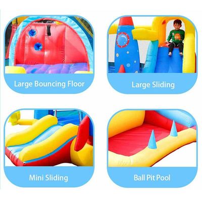 MYTS Rocket Design Inflatable Bounce Slide Water Park Bouncy Castle House